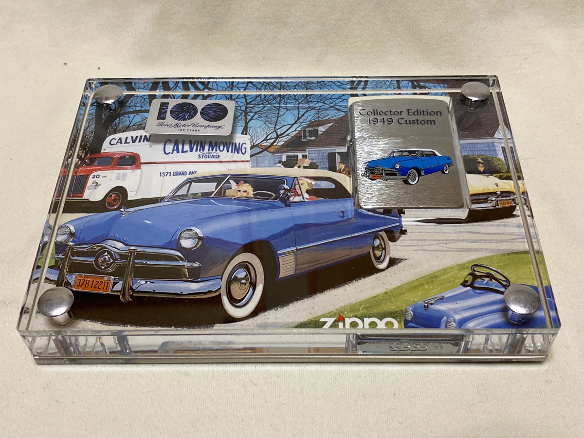 ♪未着火新品 ZIPPO Collector Edition 1949 Custom Ford Motor Company 100 YEARS フォード100周年記念 ジッポー 1949カスタム 2003年製♪_画像1