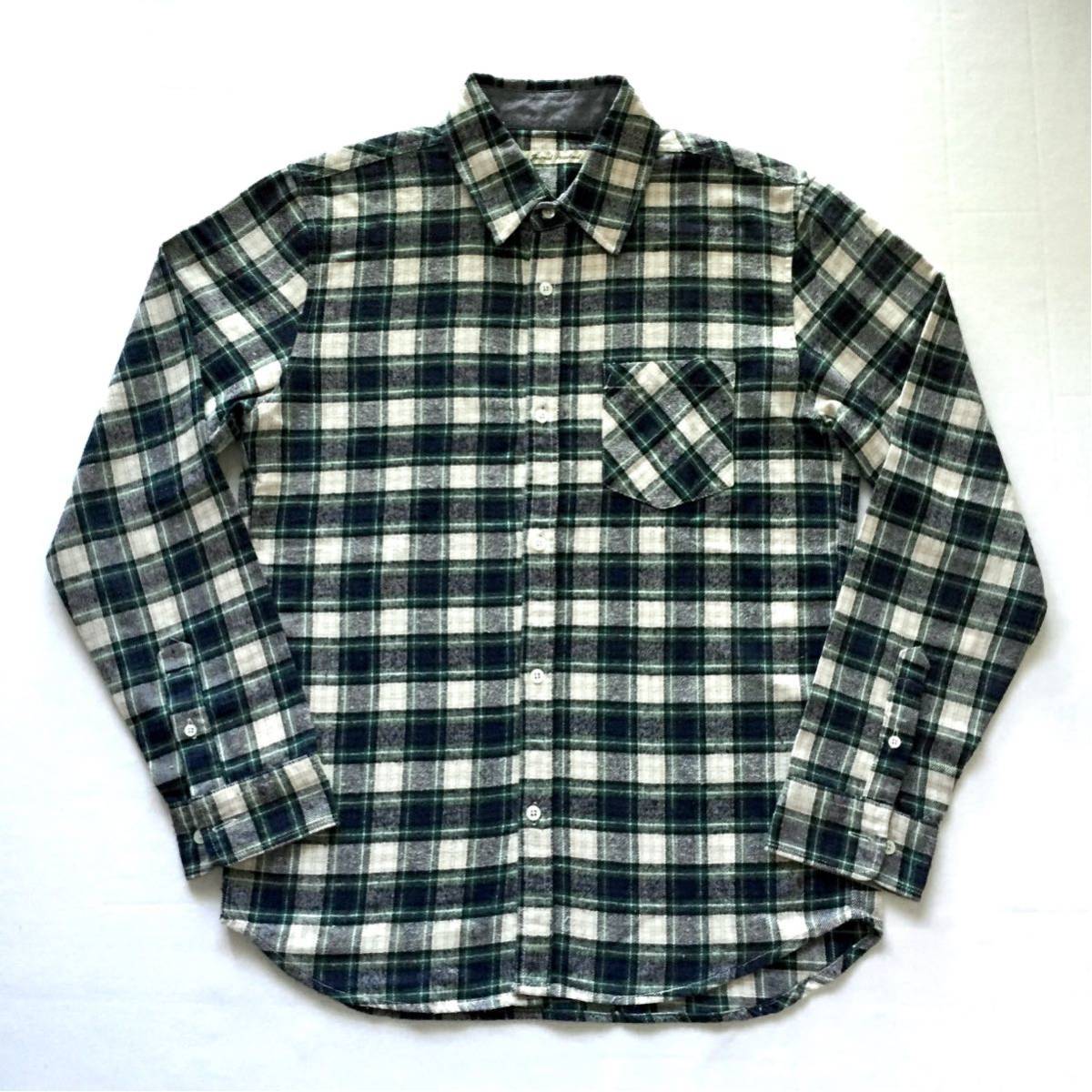 JOURNAL STANDARD Flannel Plaid shirt ジャーナルスタンダード フランネル チェックフランネルシャツ Lサイズ ワークウェア 綿フランネル_画像1