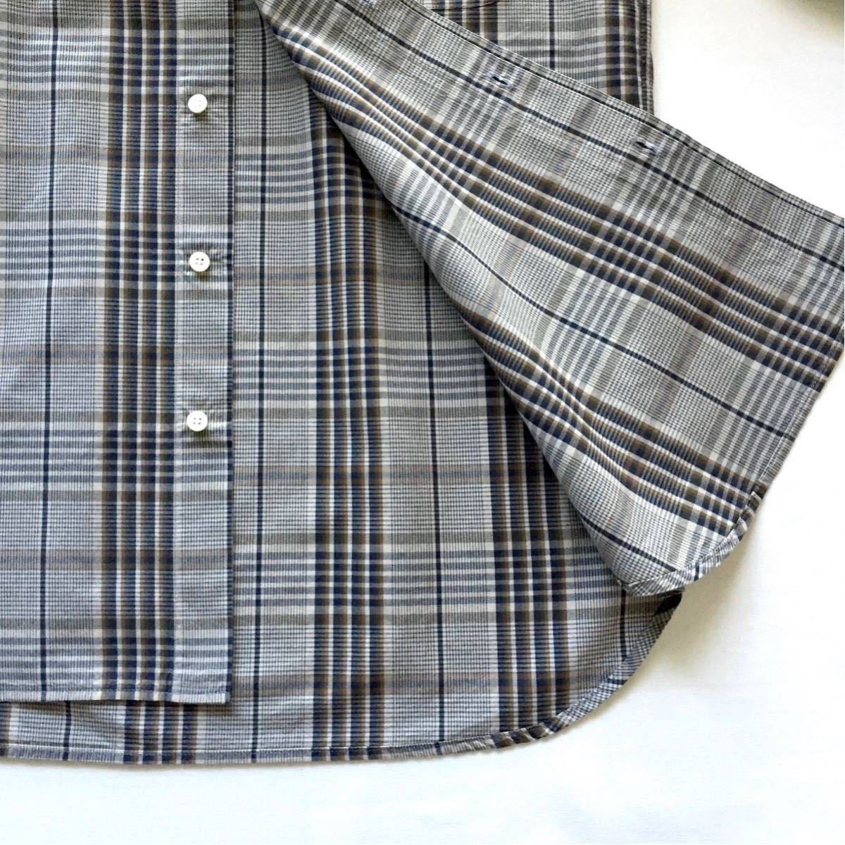 как новый BEAMS PLUS Button down Plaid shirt Beams плюс кнопка down проверка рубашка S размер рубашка с длинным рукавом сделано в Японии JAPANMADE BEAMS+