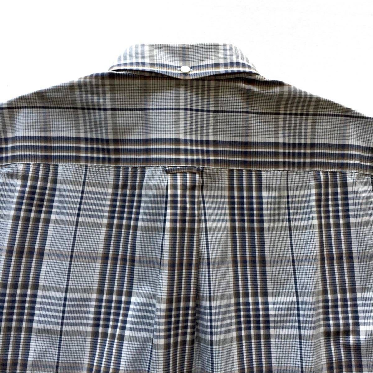  как новый BEAMS PLUS Button down Plaid shirt Beams плюс кнопка down проверка рубашка S размер рубашка с длинным рукавом сделано в Японии JAPANMADE BEAMS+