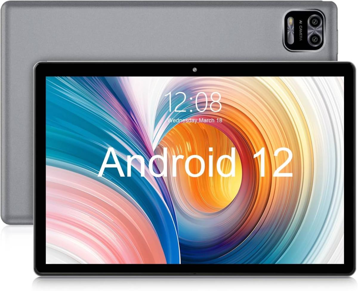 Wetap 10インチ タブレット Android 12 RAM 3GB/ROM 64GB 4コアCPU 1280x800 IPSディスプレイ wi-fiモデル+Bluetooth+6000mAh+Type-C充電_画像1