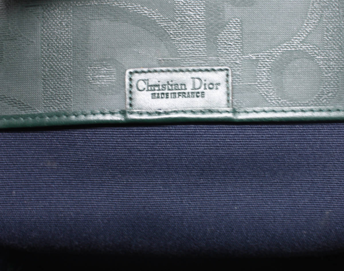 ◎ Christian Dior クリスチャン・ディオール ビンテージ PVC×レザー フラップ ショルダーバッグ_画像6