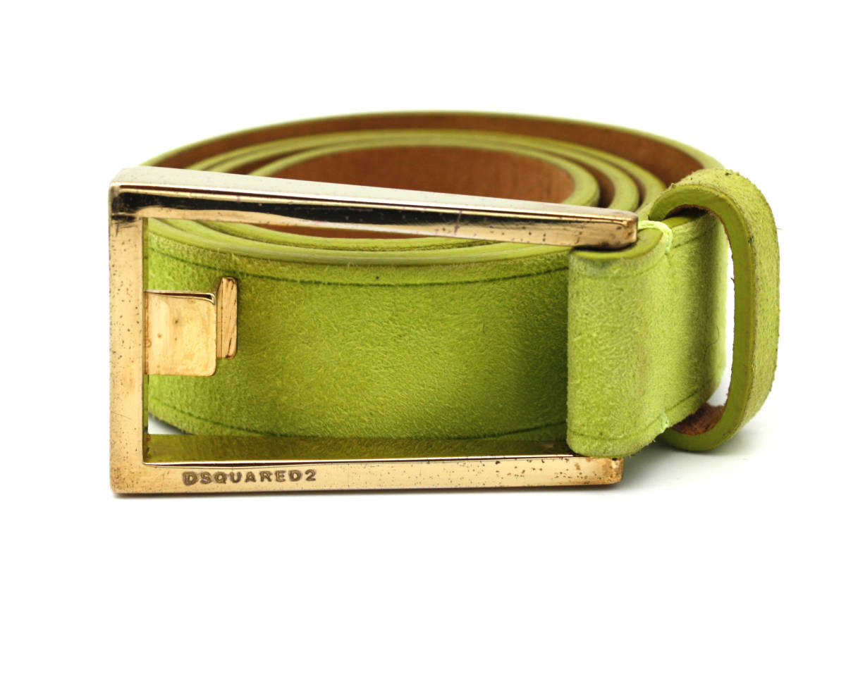 Я DSQUARED2 Dsquared Gold buckle n back leather belt W65 lady's belt 
