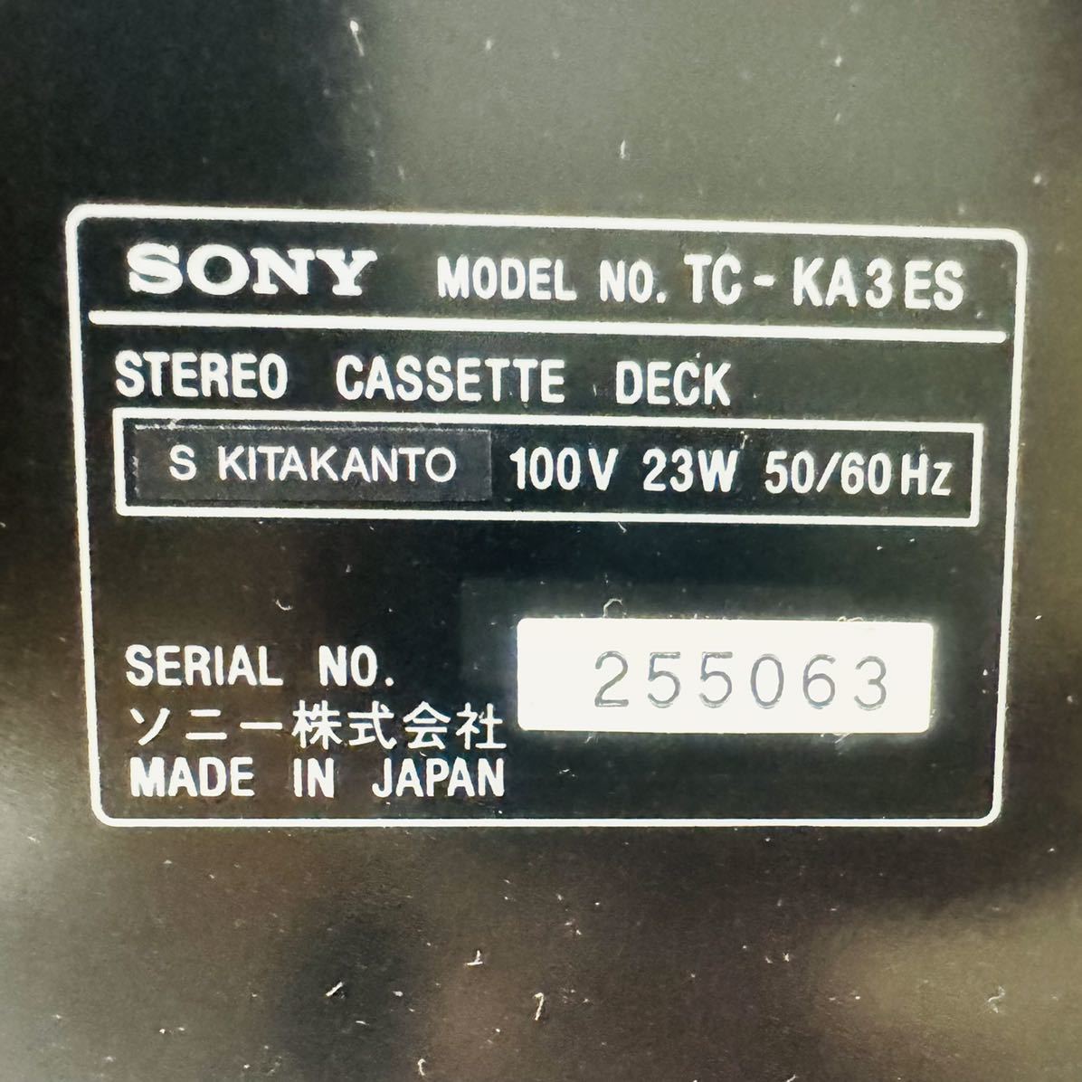 1円〜 売り切り SONY カセットデッキ TC-KA3ES オーディオ機器 音響器 ソニー ジャンク 同梱不可 【L0602】_画像6