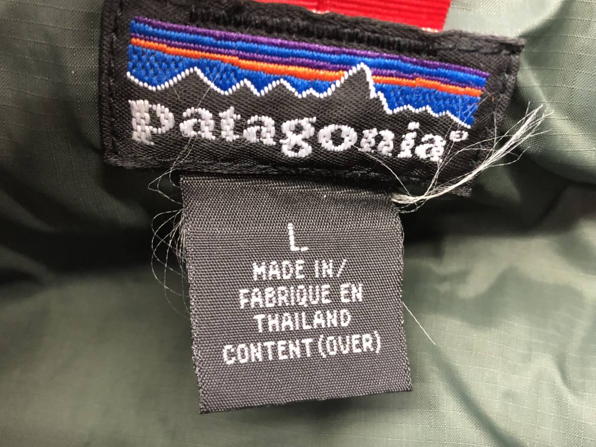 □ patagonia パタゴニア ヴィンテージ パフジャケット 83990 レッド L ナイロン メンズ Puff Jacket 2002 □_画像5