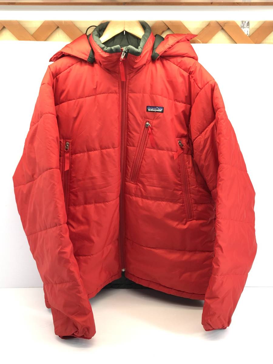 □ patagonia パタゴニア ヴィンテージ パフジャケット 83990 レッド L ナイロン メンズ Puff Jacket 2002 □_画像1