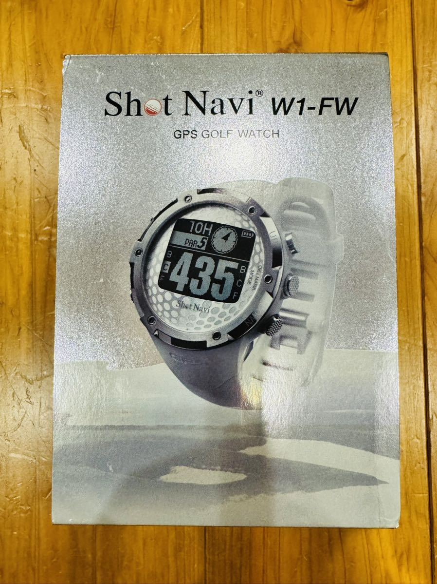 SHOT NAVI ショットナビ W1-FW 腕時計型 GPSナビ ホワイト系_画像1
