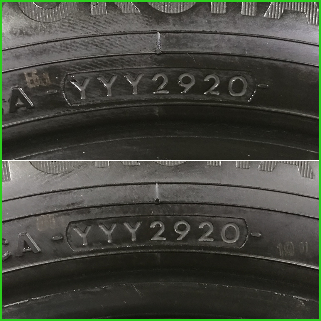 【S402】★法人様宛送料無料！在庫限り！大特価！★ 中古 185/60R15 84Q iG50 PLUS 2020年製 ヨコハマタイヤ スタッドレス 2本セット_画像5