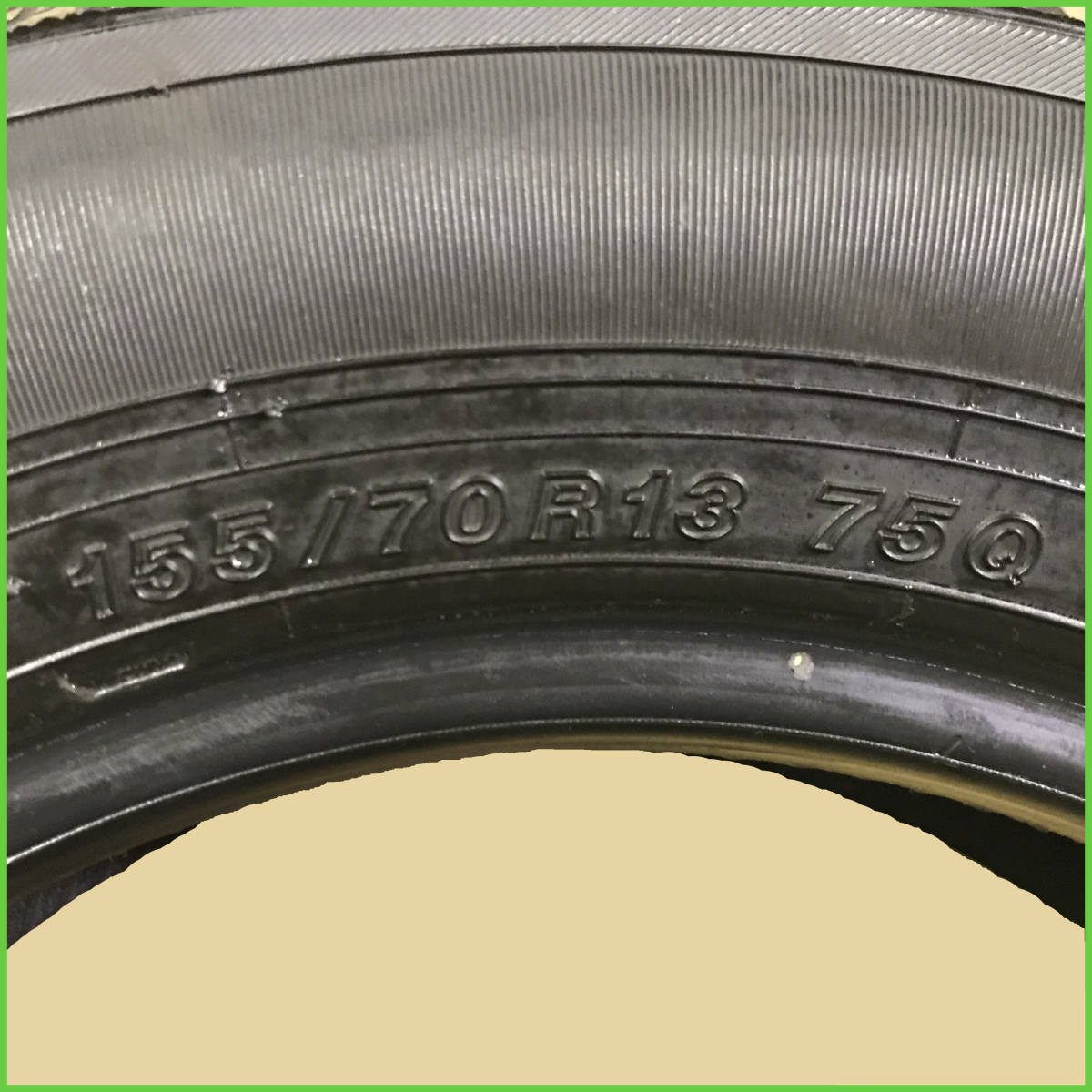 【S403】★法人様宛送料無料！4本セットでお得です！★ 中古 155/70R13 75Q iG60 2021年製 ヨコハマタイヤ スタッドレス 4本セット_画像4