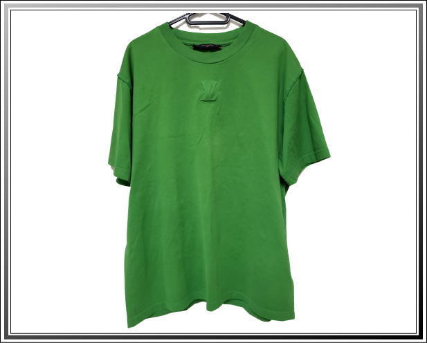 ☆ルイヴィトン デボス エンボス インサイドアウトTシャツ RM212 NPG HLY64W グリーン XLサイズ送料税込み！の画像2