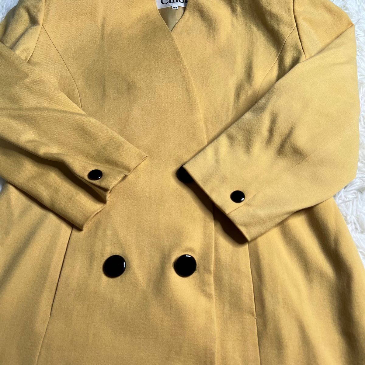 【正規品】Chloe クロエ スーツ セットアップ スカート　フォーマル 黄色 上下 ジャケット レトロ