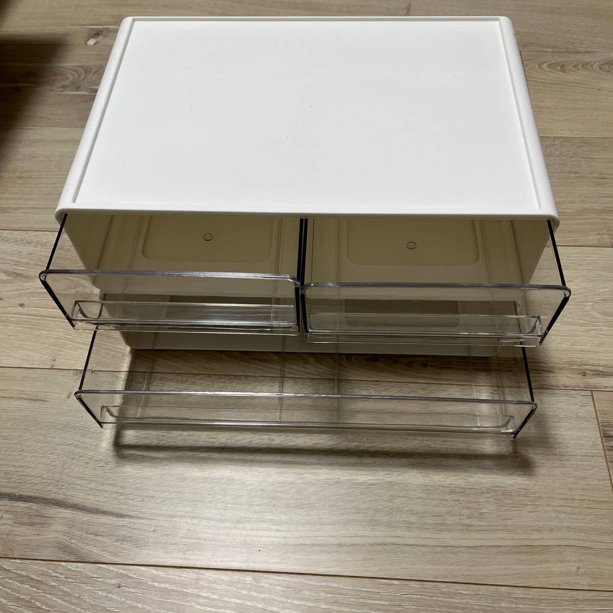レターケース 卓上収納ケース デスクトレー 引き出し 透明 小物 卓上 横型 白 おしゃれ 組み合わせ自由 小物整理収納 ファイルフォルダー _画像6