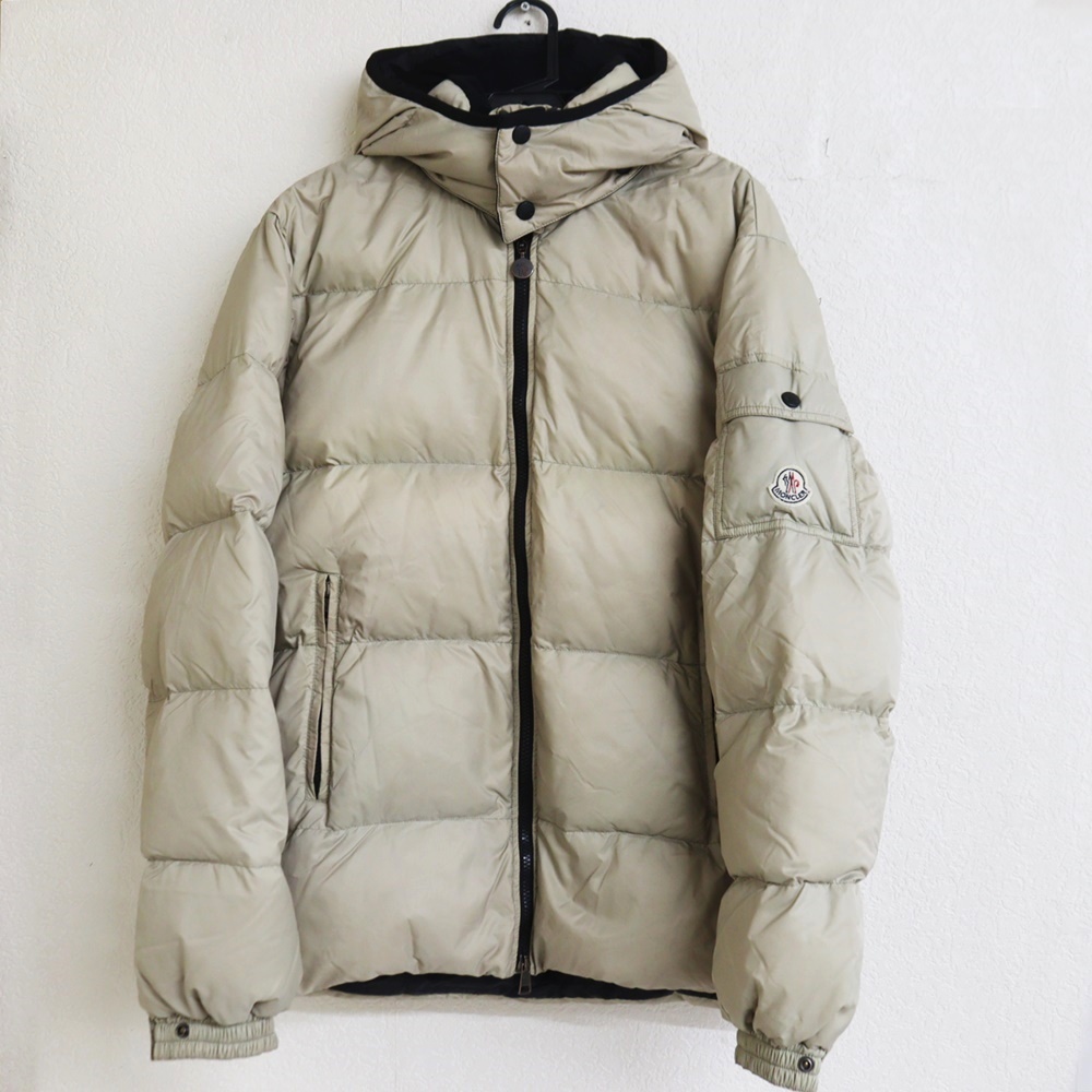  MONCLER モンクレール STOFF TESSUTO TISSU MATERIAL ダウンジャケット サイズ1 メンズ ベージュ系 _画像1