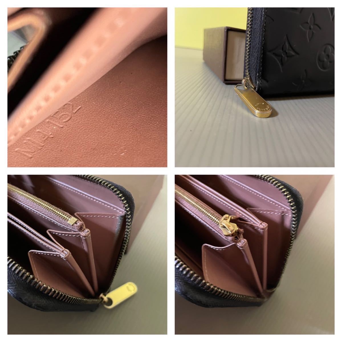 1円〜美品 LOUIS VUITTON ルイヴィトン ヴェルニ モノグラム 正規品 ラウンドファスナー長財布 ジッピーウォレット MI4152_画像8