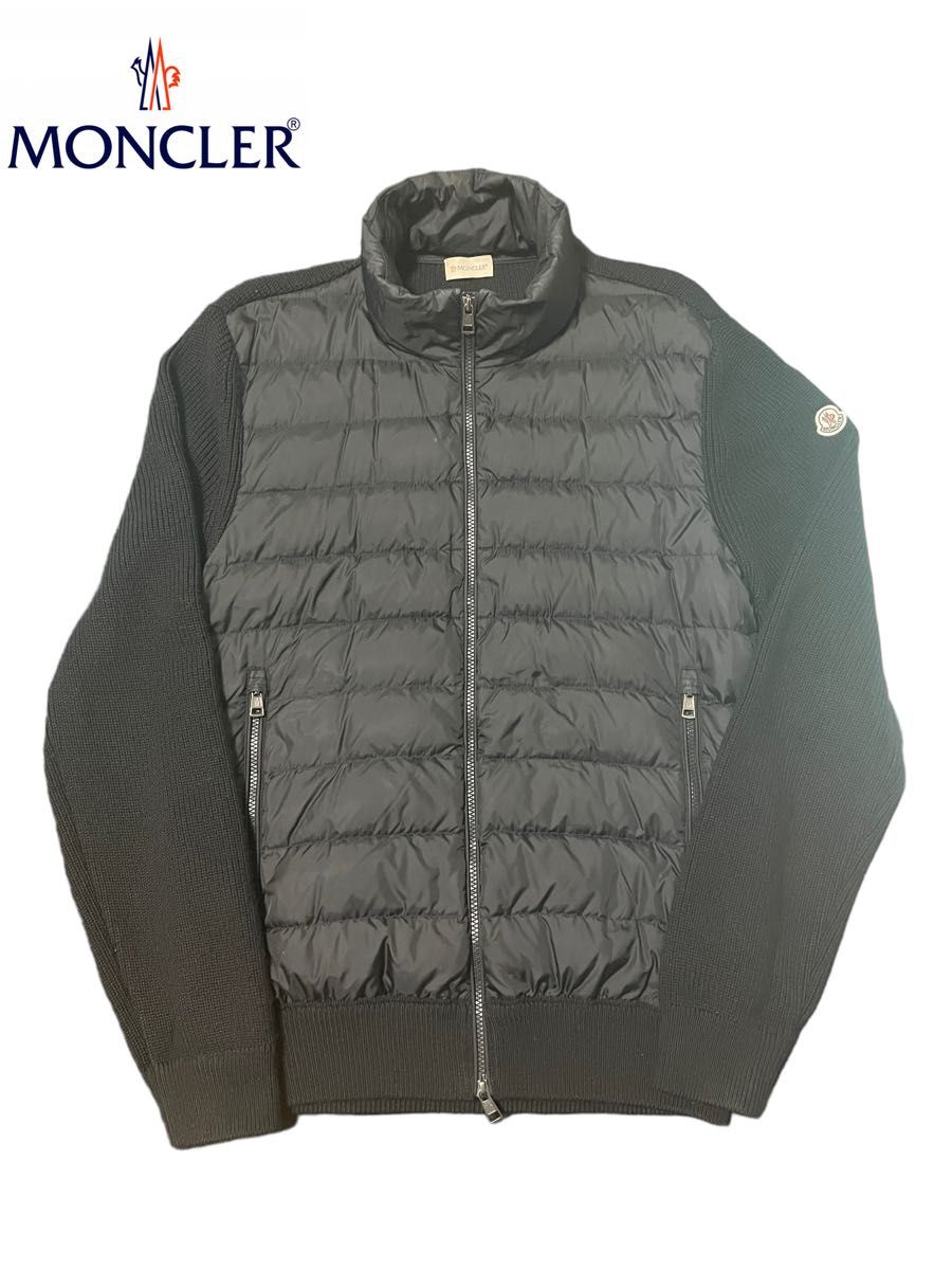 MONCLER ハイブリッドダウンニット XL モンクレール ブラック MONCLER ハイブリッドダウンニット XL モンクレール ブラック