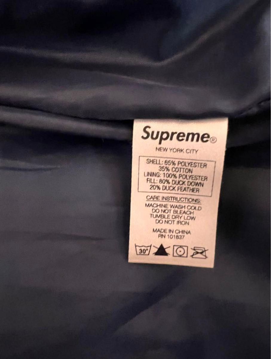 Supreme Fuck Jacquard Puffy Jacket 17AWネイビー 窪塚洋介着用 Supreme Fuck Jacquard Puffy Jacket 17AWネイビー 窪塚洋介着用