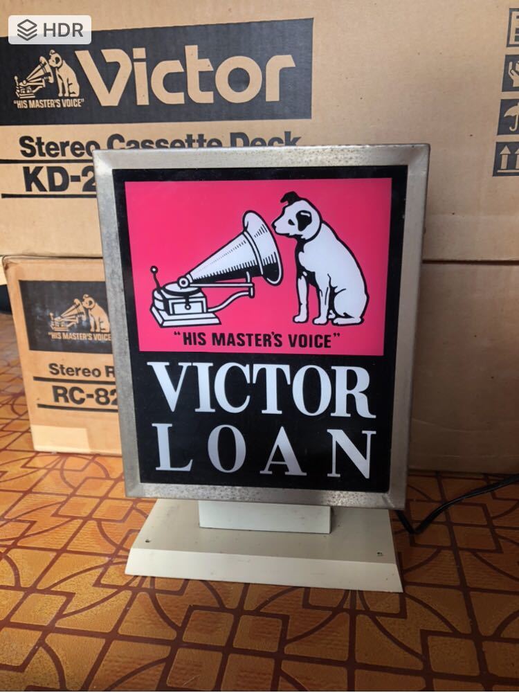 ★超希少★非売品★VICTOR★ニッパー★犬★店舗用ディスプレイ★電飾看板★ビクターローン★日本ビクター株式会社★の画像1