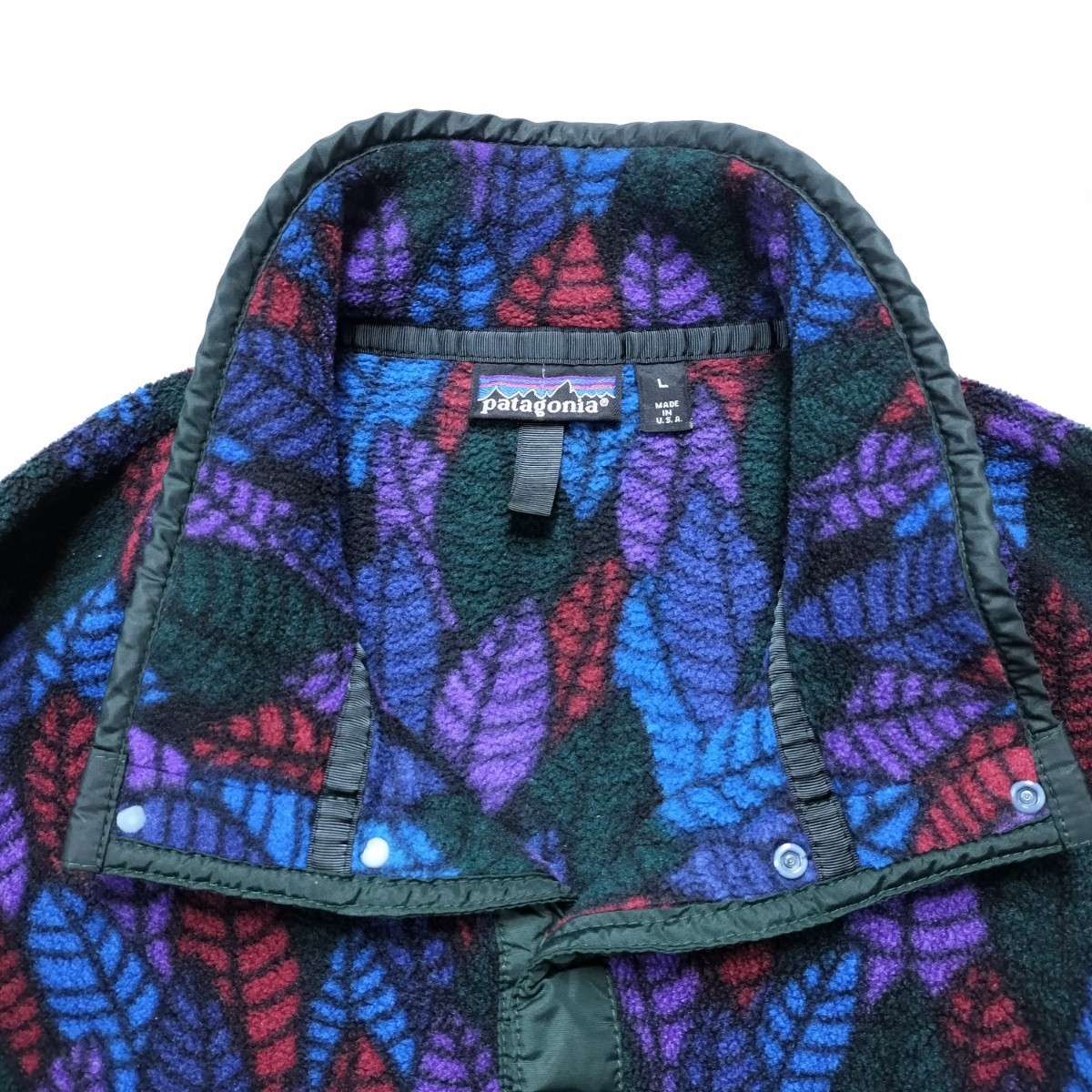 90s patagonia パタゴニア スナップT リーフ柄 1991年 葉柄 L 90s patagonia パタゴニア スナップT リーフ柄 1991年 葉柄 L