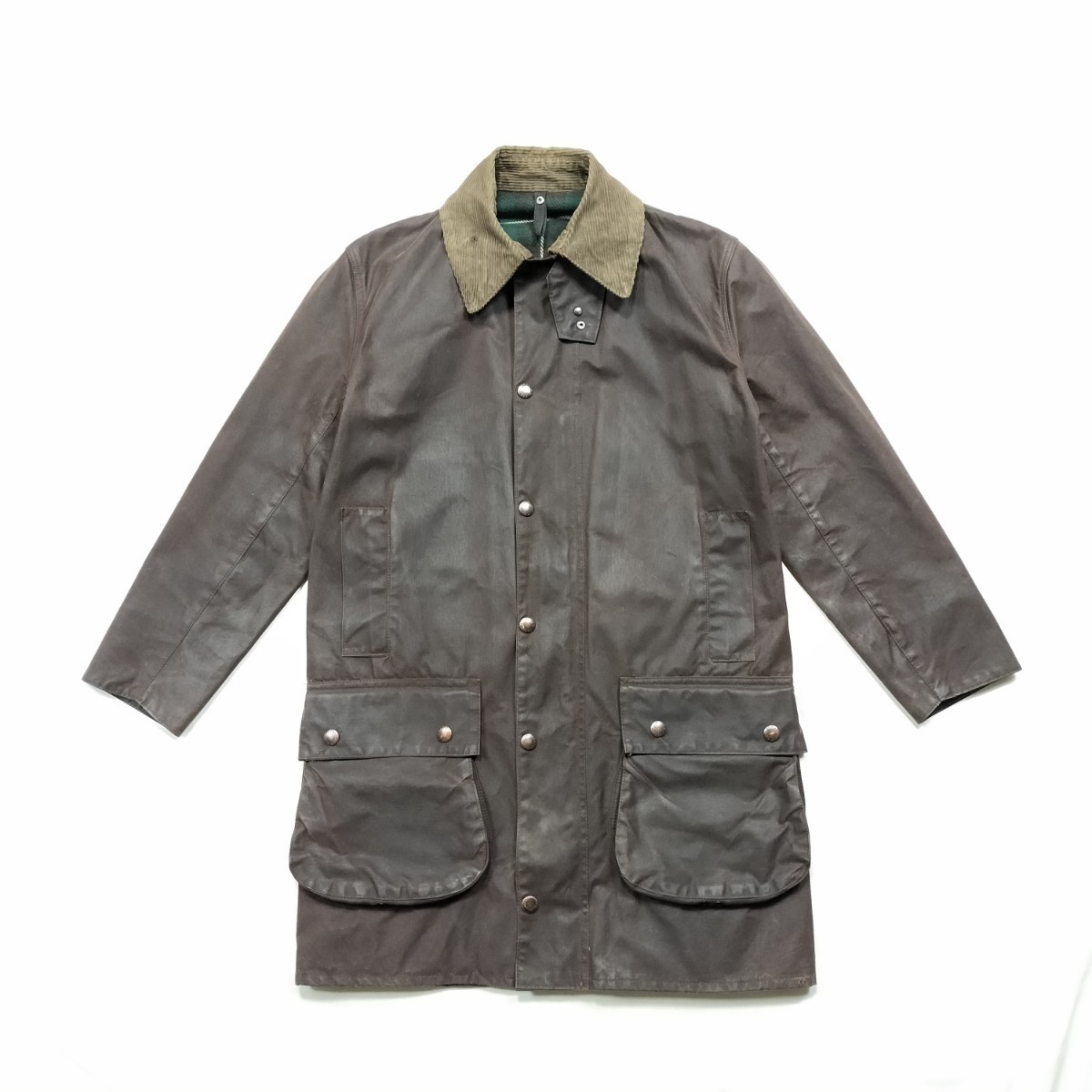 Mint 80s BARBOUR northumbria c36 ラスティックブラウン　2ワラント YKK棒ジップ ビンテージ　バブアー　ノーザンブリア　 2クラウン_画像2