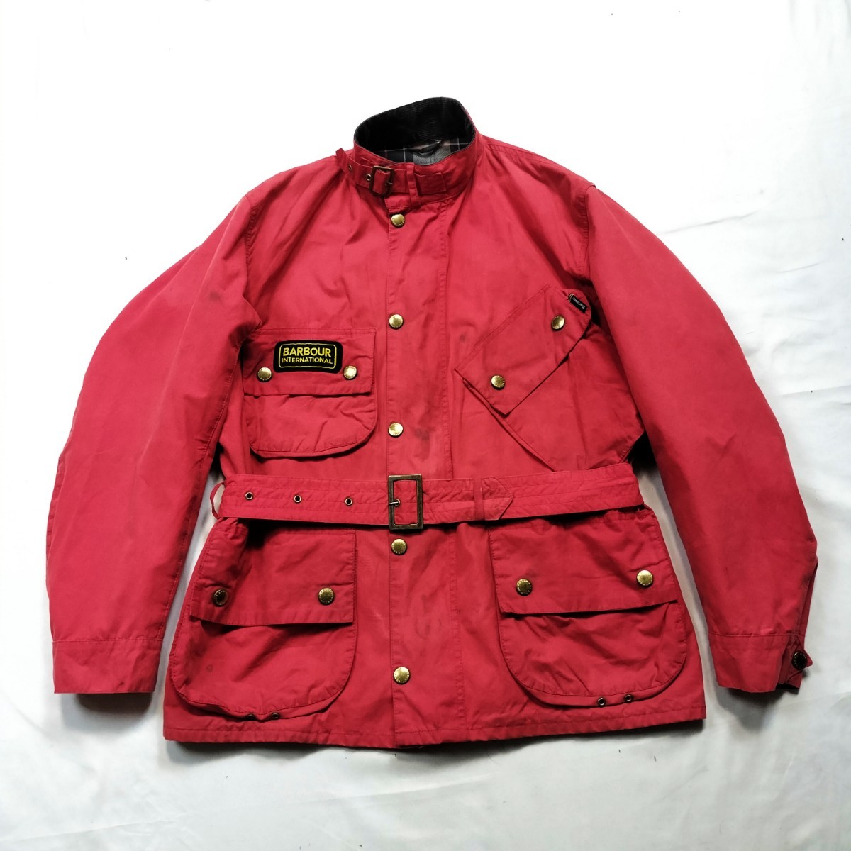 Barbour International　A7 Brass XL　レッド　英国製 バブアー インターナショナル 　オイルドジャケット_画像1