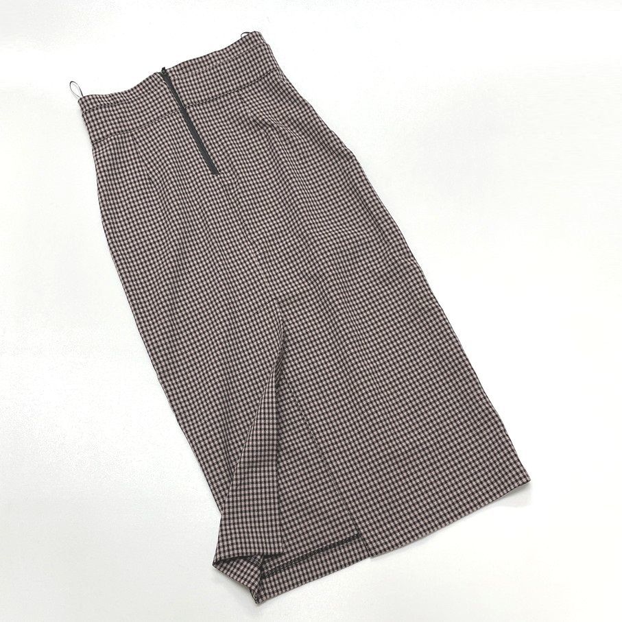 S/ ZARA ピンク ギンガムチェックスカート レディース オフィス S/ ZARA ピンク ギンガムチェックスカート レディース オフィス