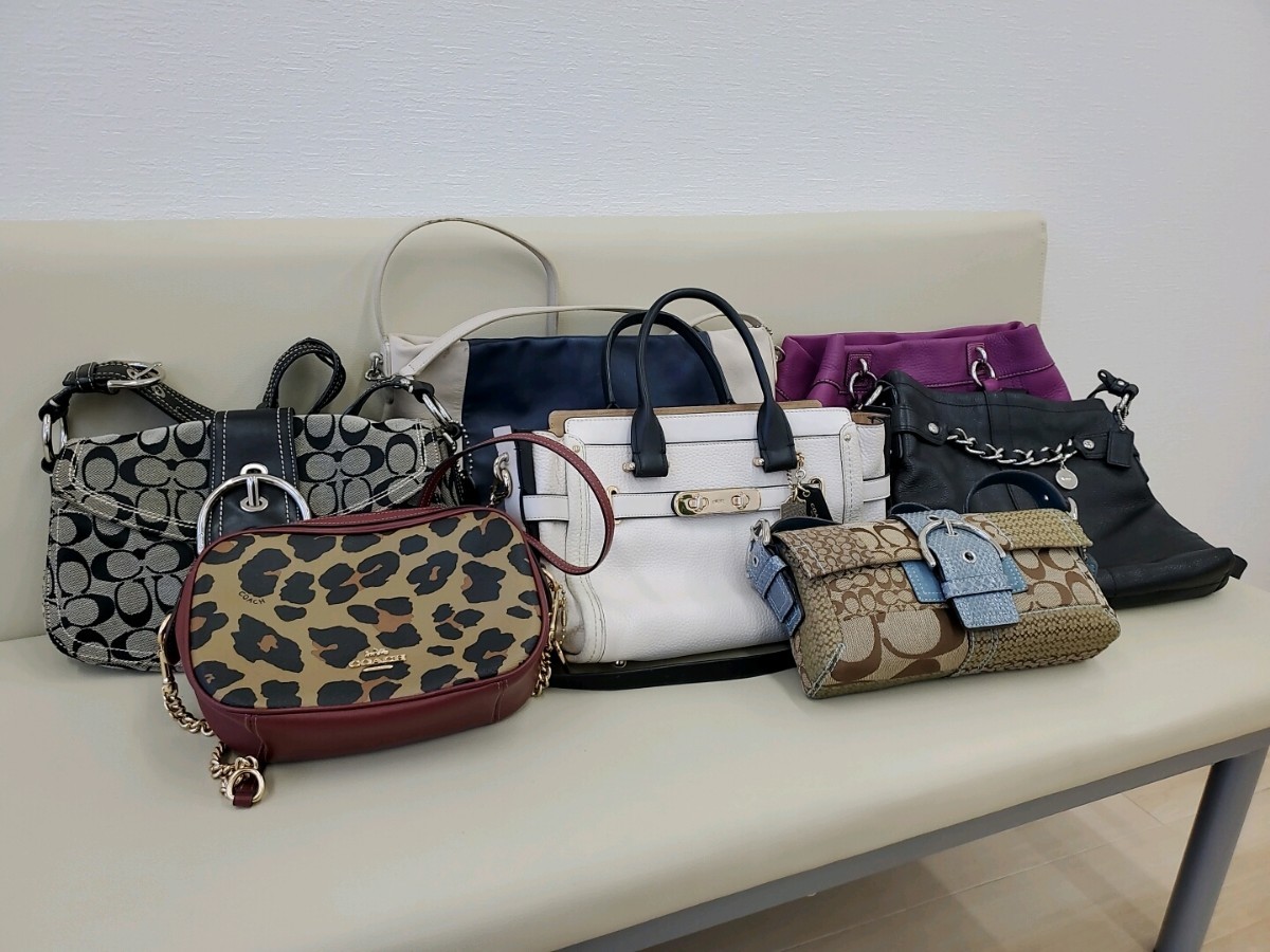 ★【まとめ 7点】 COACH ハンドバッグ ショルダーバッグ シグネチャー レザー トートバッグ レディース コーチ 2way ミニ_画像1