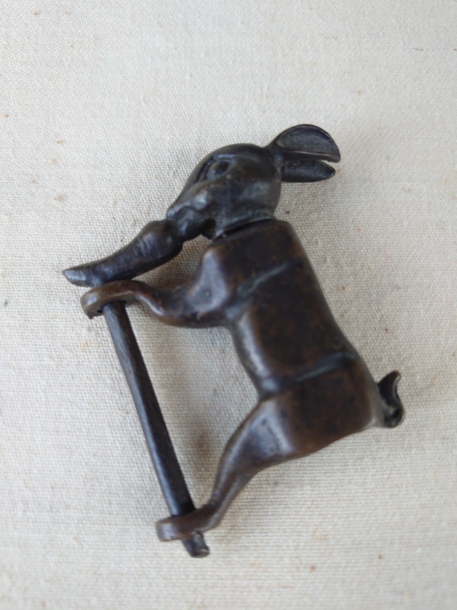 うさぎ　錠前　鍵鈎　鍵　ウサギ　兎　アンティーク　古鍵　_画像3