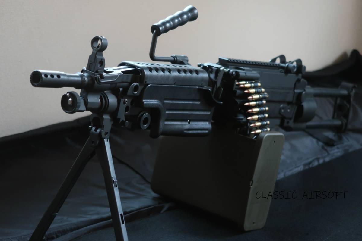 未使用デッドストック品！希少 G&P製 FN HERSTAL MINIMIミニミ M249 5.56mm PARAパラ SAWフルメタル スチールプレス コンプリート電動ガン_G&P FN M249 MINIMI PARA FULL METAL AEG