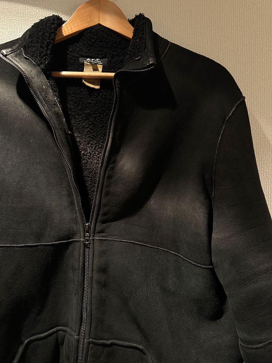 A.P.C. Appliquéd Wool-Blend Felt and Faux Leather Bomber Jacket