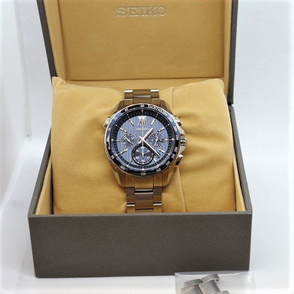  原文:SEIKO ◇ ブライツ 良品 電波ソーラー クロノ 8B82 ◇ SAGA151