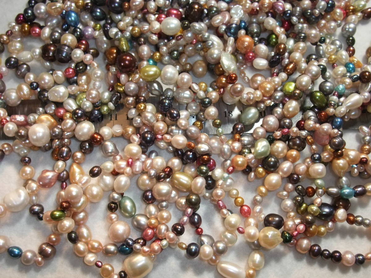 特大や極上ルースも!大量50本セット!淡水パール本物真珠ブレスレットpearl bracelet新品!東洋パワーストーン!まとめて色々おまとめ売りd8_良い珠が多いのでお素材としてお薦めです♪