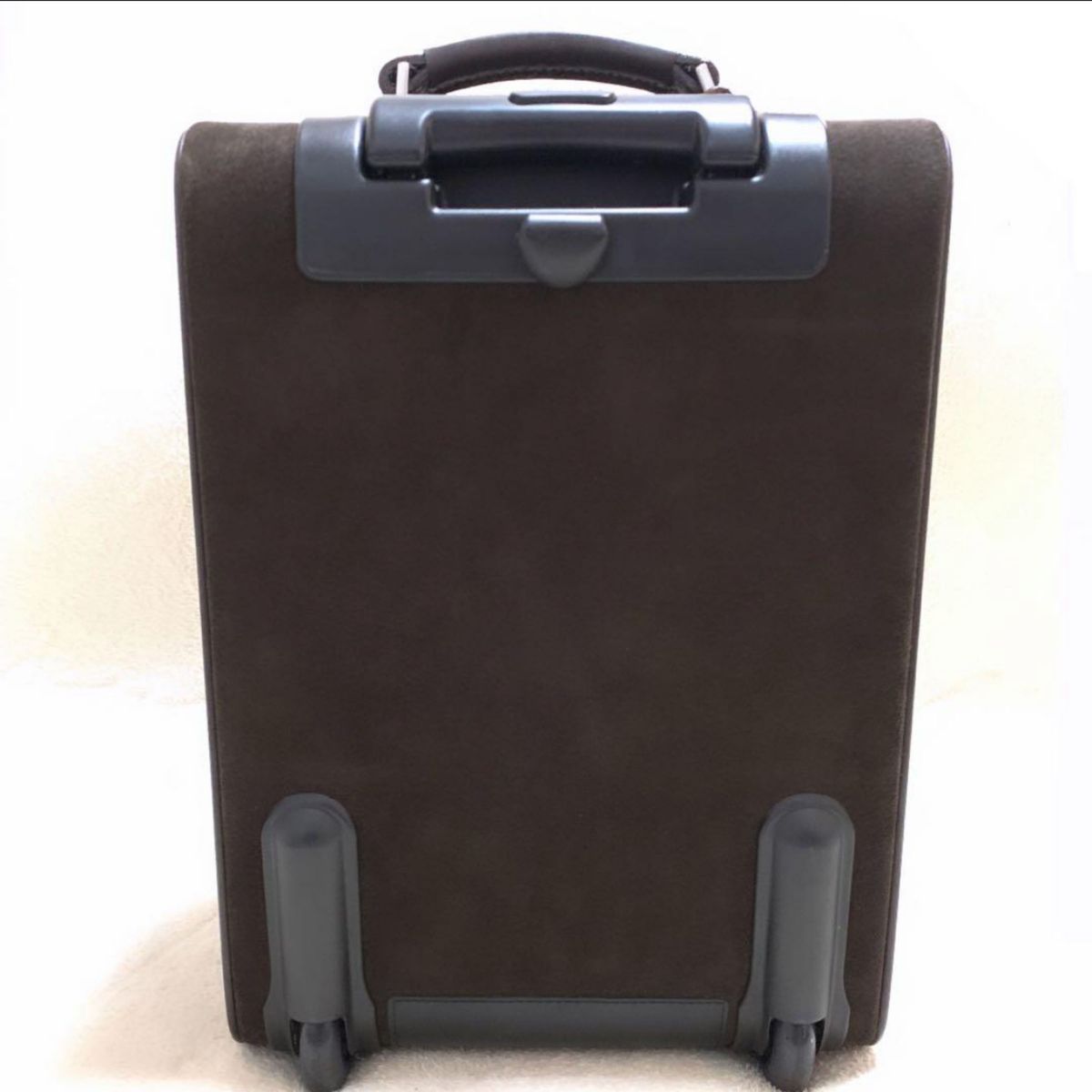 JAL × ACE ★激渋の極み★美品スエード スーツケース キャリーバッグ  茶色 ブラウン 機内持ち込み  ビジネスバッグ 縦