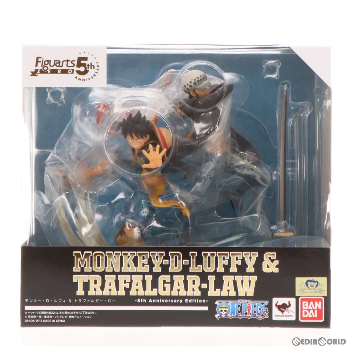 【中古】[FIG]フィギュアーツZERO モンキー・D・ルフィ&トラファルガー・ロー -5th Anniversary Edition- ONE PIECE(ワンピース) 完成品 フ