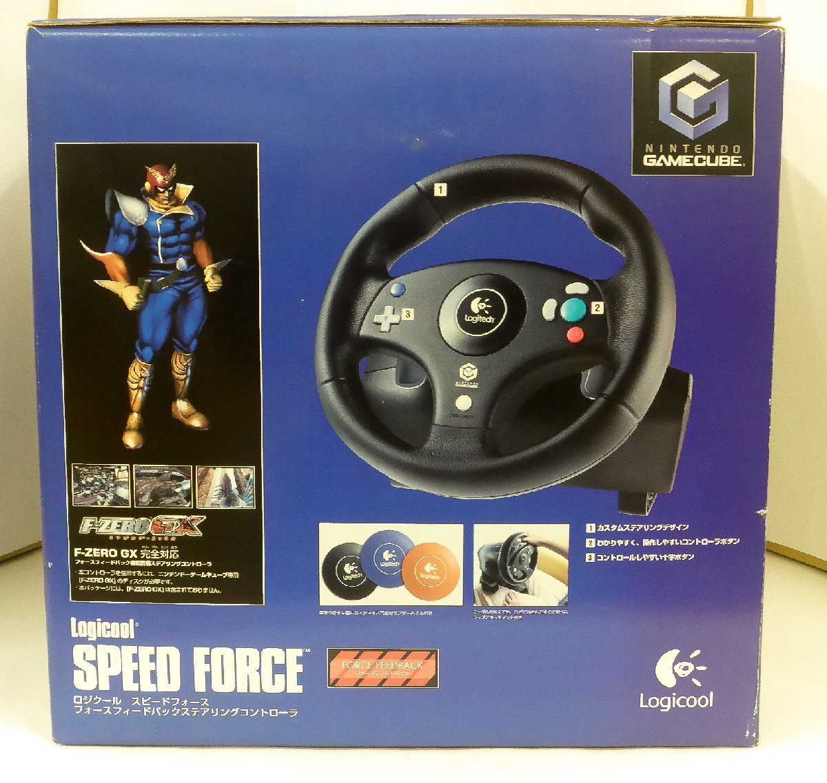 【未使用・長期保管品】GC Logicool SPEED FORCE/スピードフォース フォースフィードバックステアリングコントローラ LPRC-10000☆２_画像4