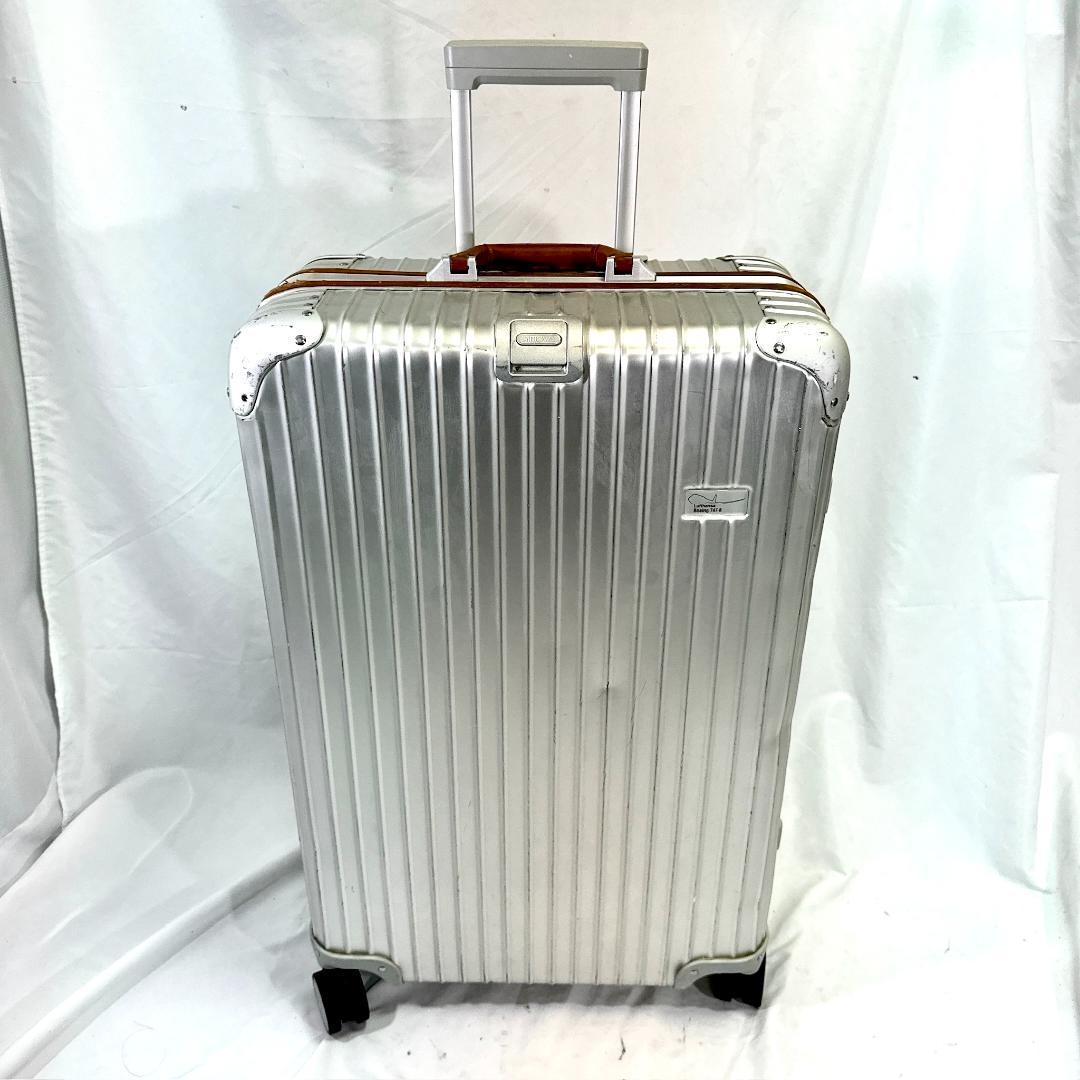 1円 限定 RIMOWA リモワ ルフトハンザ ボーイング747-8 84L 4輪 キャリーケース スーツケース アルミ シルバー トパーズ 海外 旅行 出張_画像2