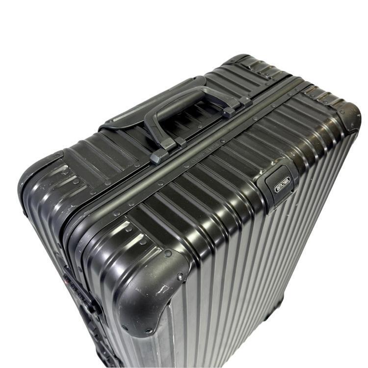 1円 極上 RIMOWA リモワ トパーズ ステルス 82L 986.14 アルミ 大容量 ４輪 キャリーケース スーツケース ブラック 黒_画像3