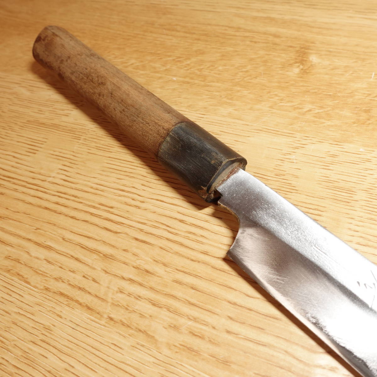 源正次作 柳刃包丁 研ぎ済 水牛柄 刺身包丁 切付型 全長約390mm 源正次作 柳刃包丁 研ぎ済 水牛柄 刺身包丁 切付型 全長約390mm