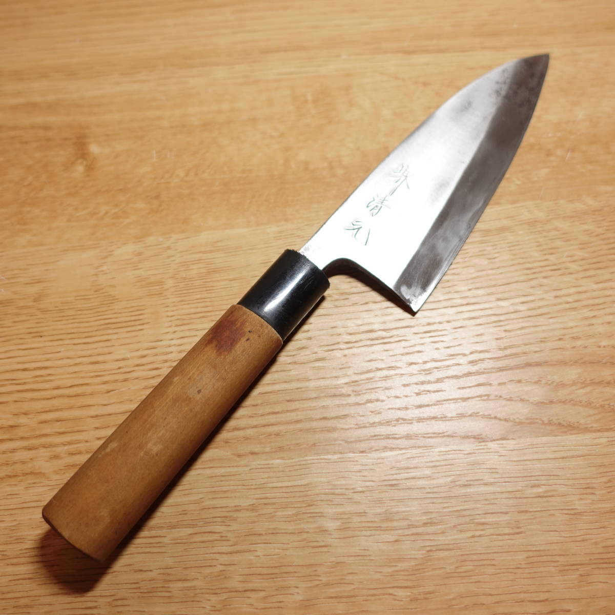 堺清元 出刃包丁 研ぎ済 5寸 和包丁 片刃 全長約285mm 刃渡り約 堺清元 出刃包丁 研ぎ済 5寸 和包丁 片刃 全長約285mm 刃渡り約