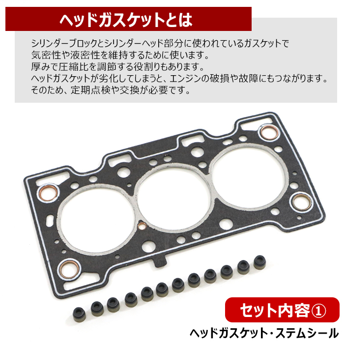 スズキ ジムニー JA11V JA11W F6A エンジン ヘッド ガスケット オーバーホール キット 新品 セット 11141-81401 パッキン オイルシール_画像2