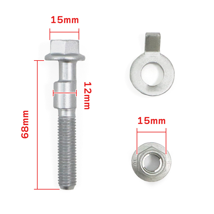 スズキ エブリイ DA64V キャンバーボルト M12 2本セット ±1.75° 強度区分12.9 新品 キャンバー調整 偏芯の画像3