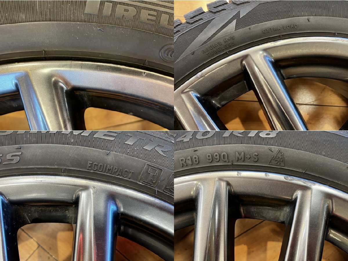 ★売切り★★225/45R18＆255/40R18 2019年製 レクサスIS スタッドレス アルミホイール 4本SET 【相模原市より】_画像8