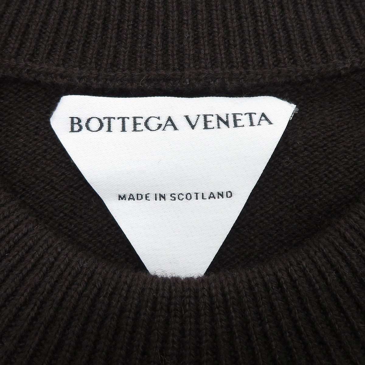 極美品 BOTTEGA VENETA ボッテガヴェネタ 2021 647531 スコティッシュ カシミヤ100％ クルーネック ニット プルオーバー セーター 45978_画像5