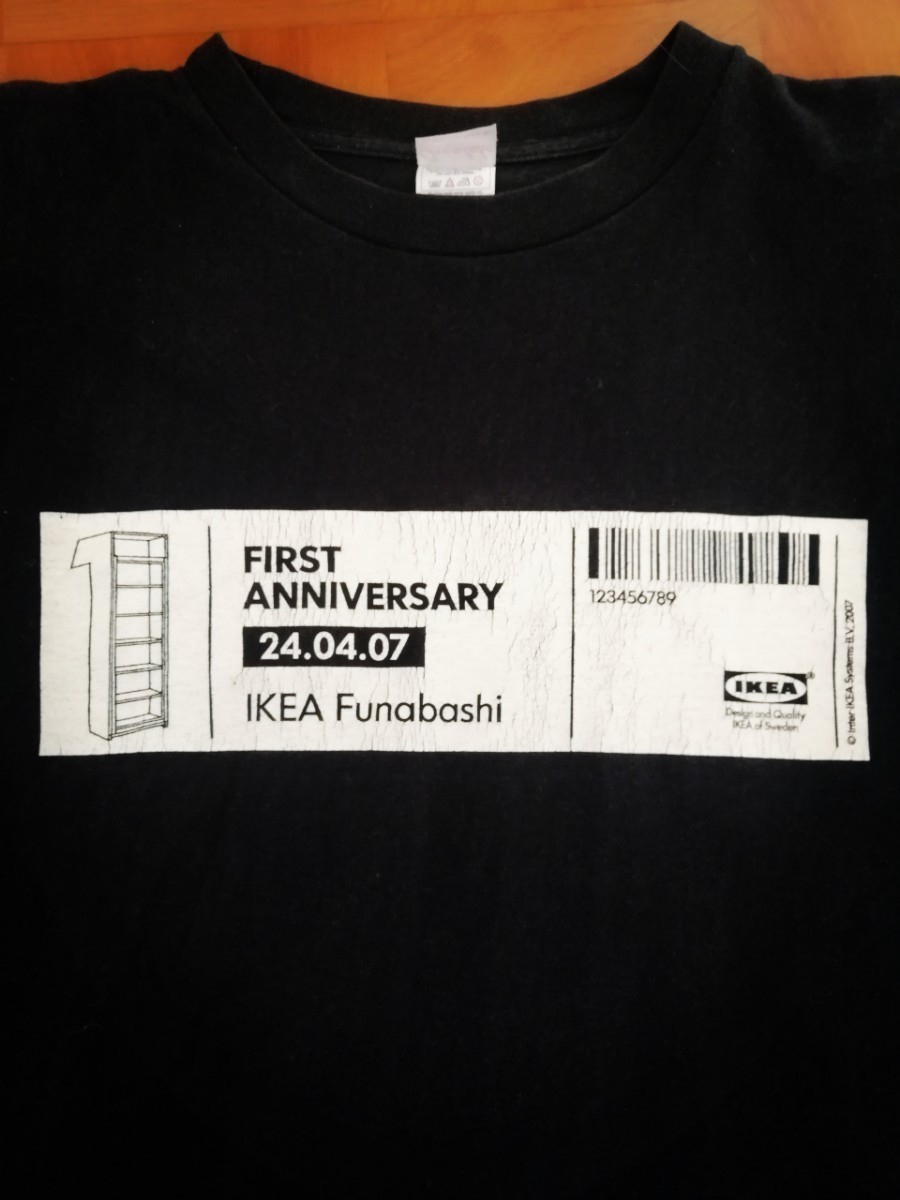 稀少! IKEA Tシャツ 1周年記念 Lサイズ 黒 ビンテージ アメカジ レア_画像5