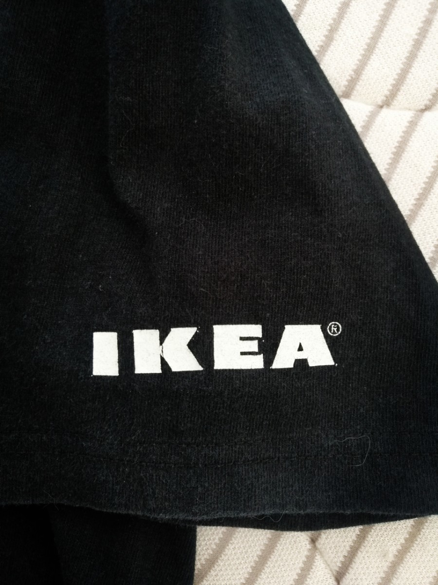 稀少! IKEA Tシャツ 1周年記念 Lサイズ 黒 ビンテージ アメカジ レア_左袖ロゴ