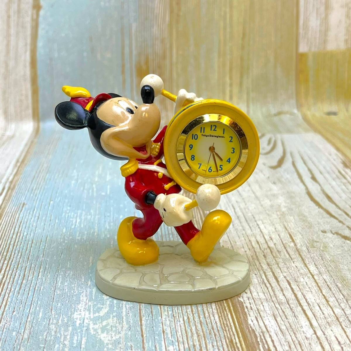 レア★ミッキーマウス Mickey Mouse 置時計 陶器製 とけい フィギュアリン フィギュア★Disney TDL ディズニーランド_画像1