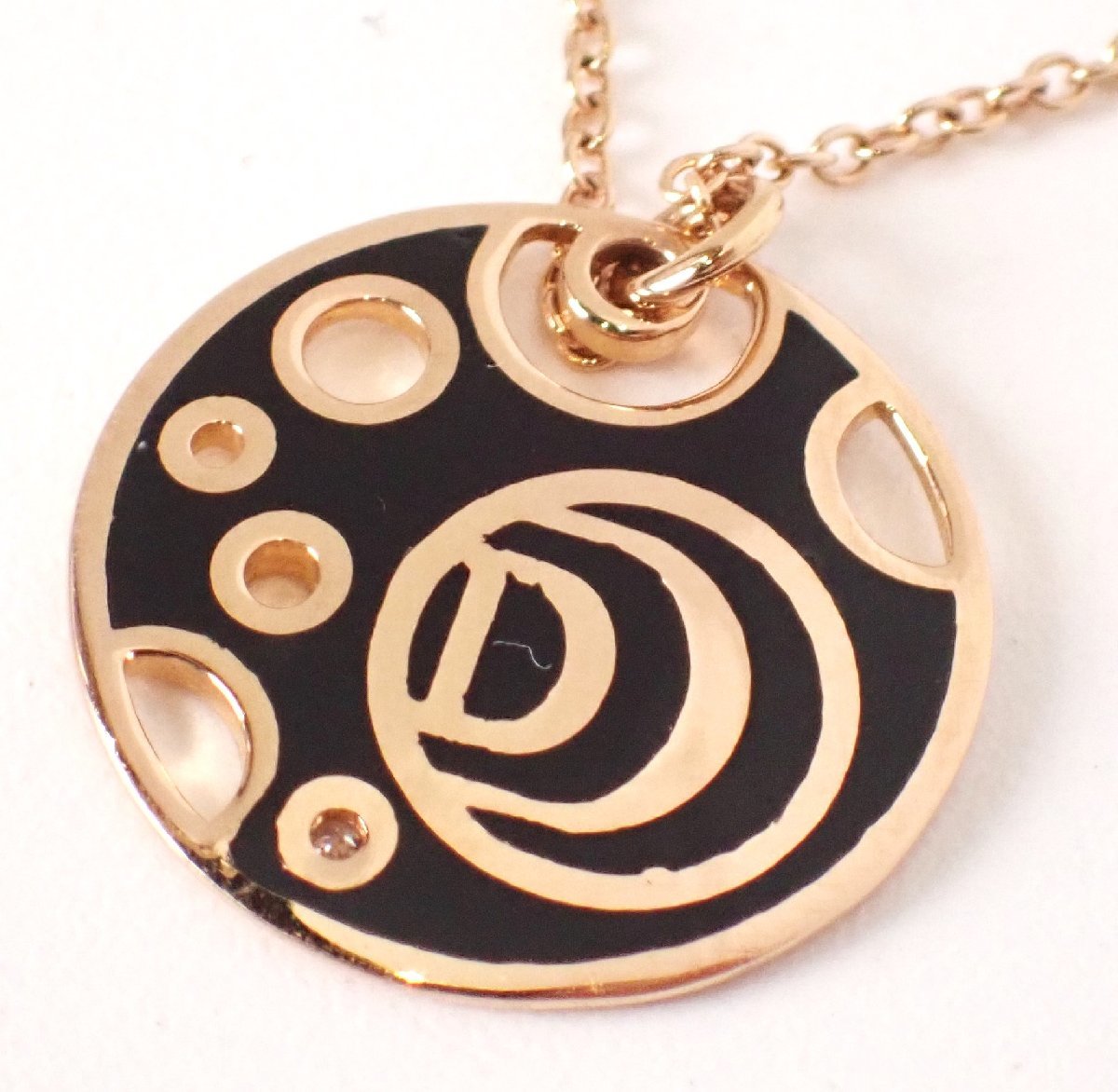 【楽ギフ_のし宛書】 DAMIANI(ダミアーニ) 4.9g リバーシブル ダミアニッシマネックレス ペンダントネックレス 1Pダイヤモンド K18ピンクゴールド その他