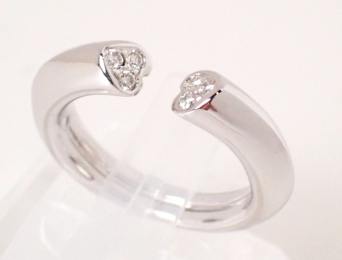 TIFFANY&Co.( Tiffany ) K18WGparoma Picasso ton danes Heart diamond ring 6P 7.1g 9.5 number white gold 