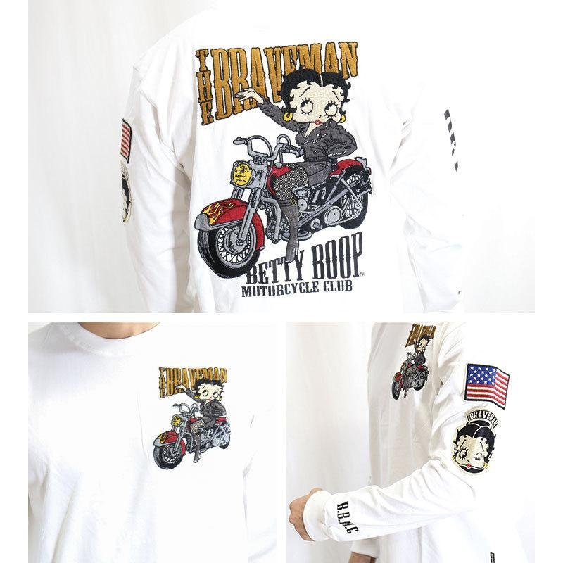 The BRAVE-MAN × BETTY BOOP ベティ ブープ 【定価￥7900】 ロンTEE BBB-2202 WHITE サイズ XXL_画像3