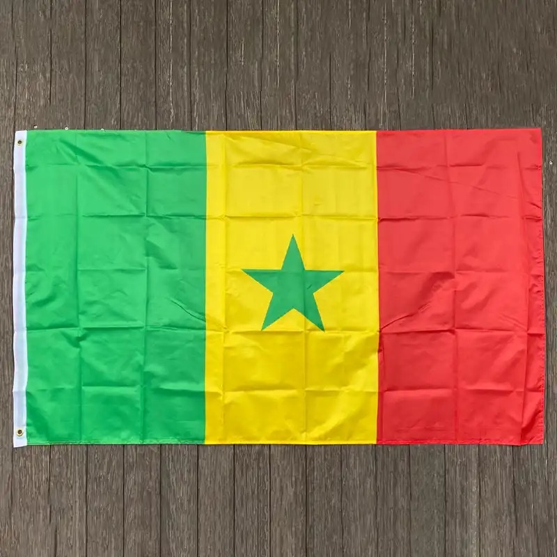 セネガル 国旗 送料無料 150cm x 90cm 人気 大サイズ 新品_画像5