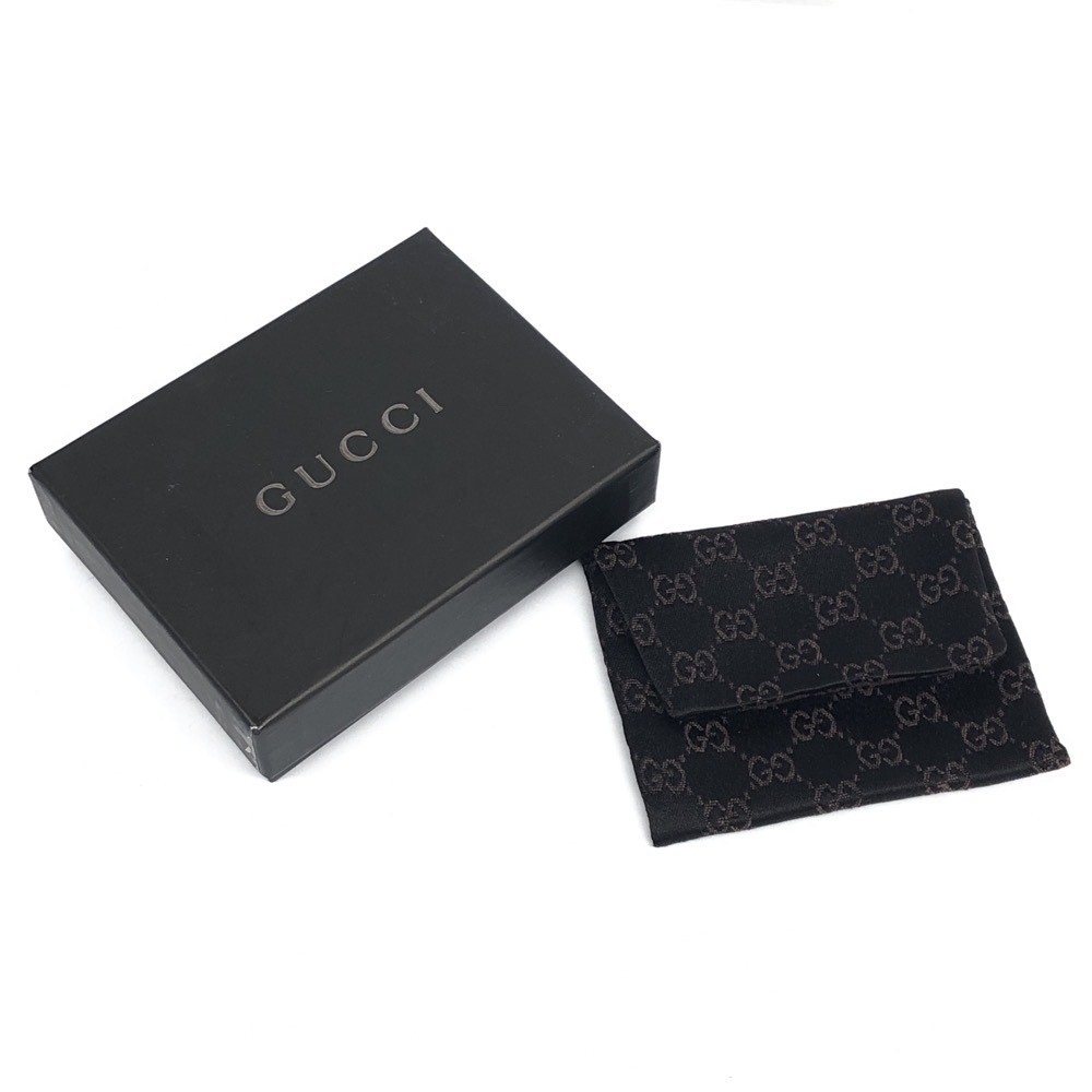 *GUCCI Gucci кольцо для ключей * Brown кожа do женский очарование брелок для ключа 